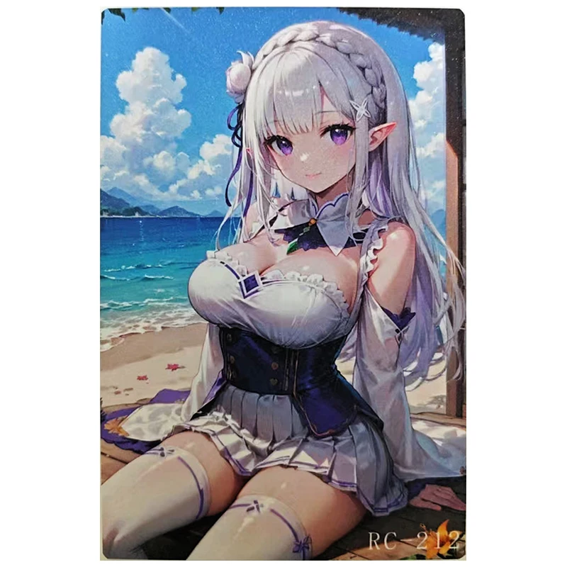Anime Goddess Story Rare A6 Size RC Collectible Card Hu Tao Raiden Shogun Sparkle Kafka Emilia Toys for boys Birthday Present