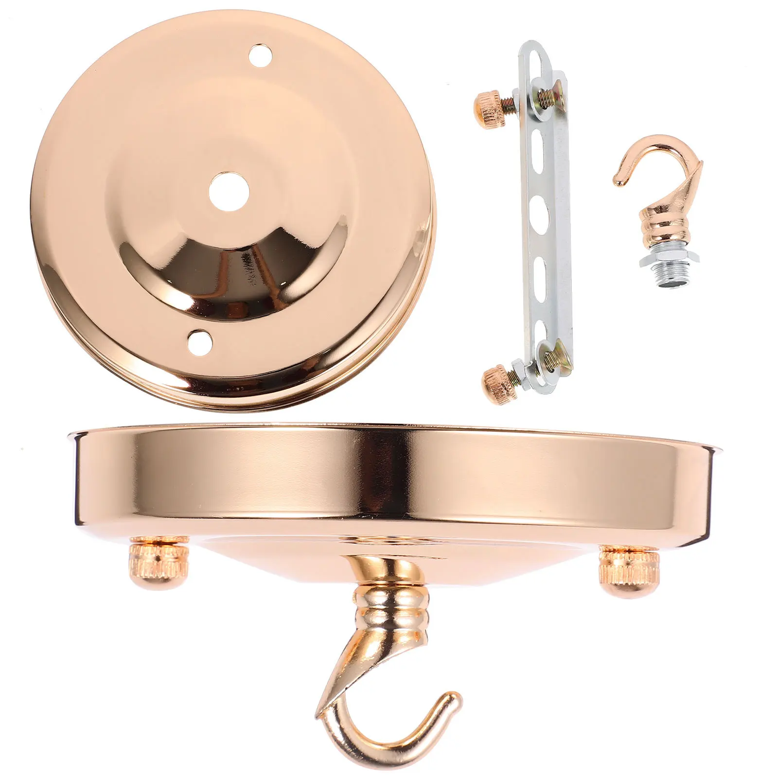 

2Pcs Ceiling Canopy Plate Pendant Light Chandelier Mounting Base Sturdy Rustproof Decorative for Home Lighting Fixture