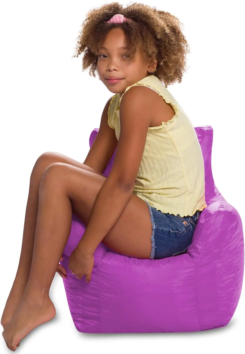 Bean Bag Chair Structured Seat For Toddlers And Kids, Comfy Chair For Gaming, Reading, And Watching Tv For Children, Pasadena