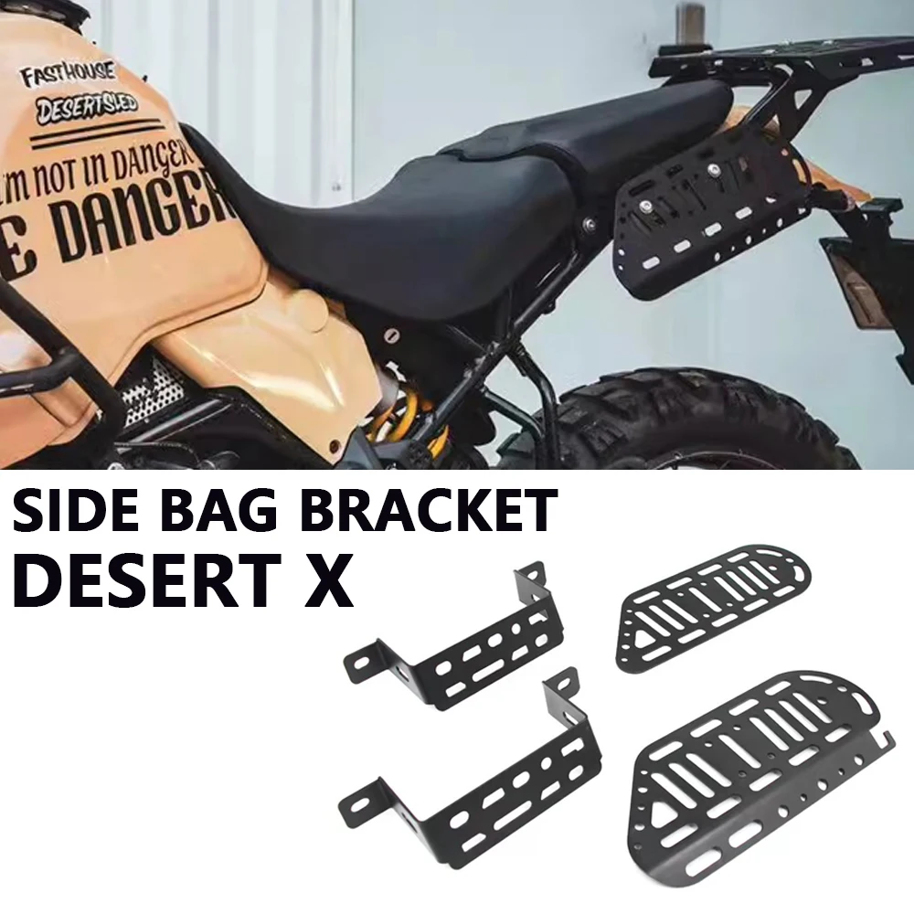 2022- New Motorcycle Saddlebag Support Bar Mount Bracket For Ducati Desert X Aluminium Alloy Hanging Bag Holder Luggage Carrier