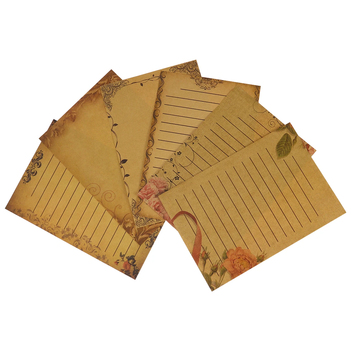

6 Sets Vintage Stationery Cute Stationary Letter Paper Writing Kraft European Style