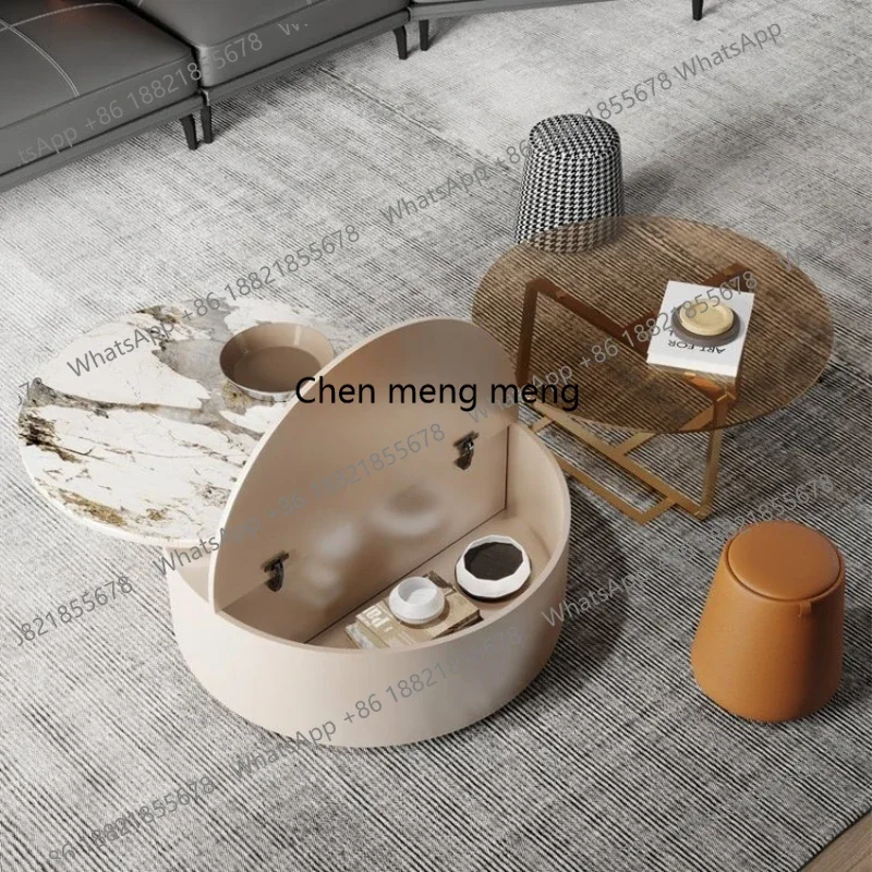 AB03   AB03  Particularly Rotating Coffee Table Watching Designer French Cream Coffee Table Fresh Nice Living Room Furniture Sal