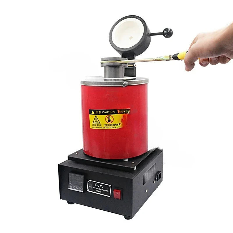 Jewelry Making Tools For Precious Metals Gold Silver Tin Aluminum Crucible Machine 2KG Portable Melting Furnace