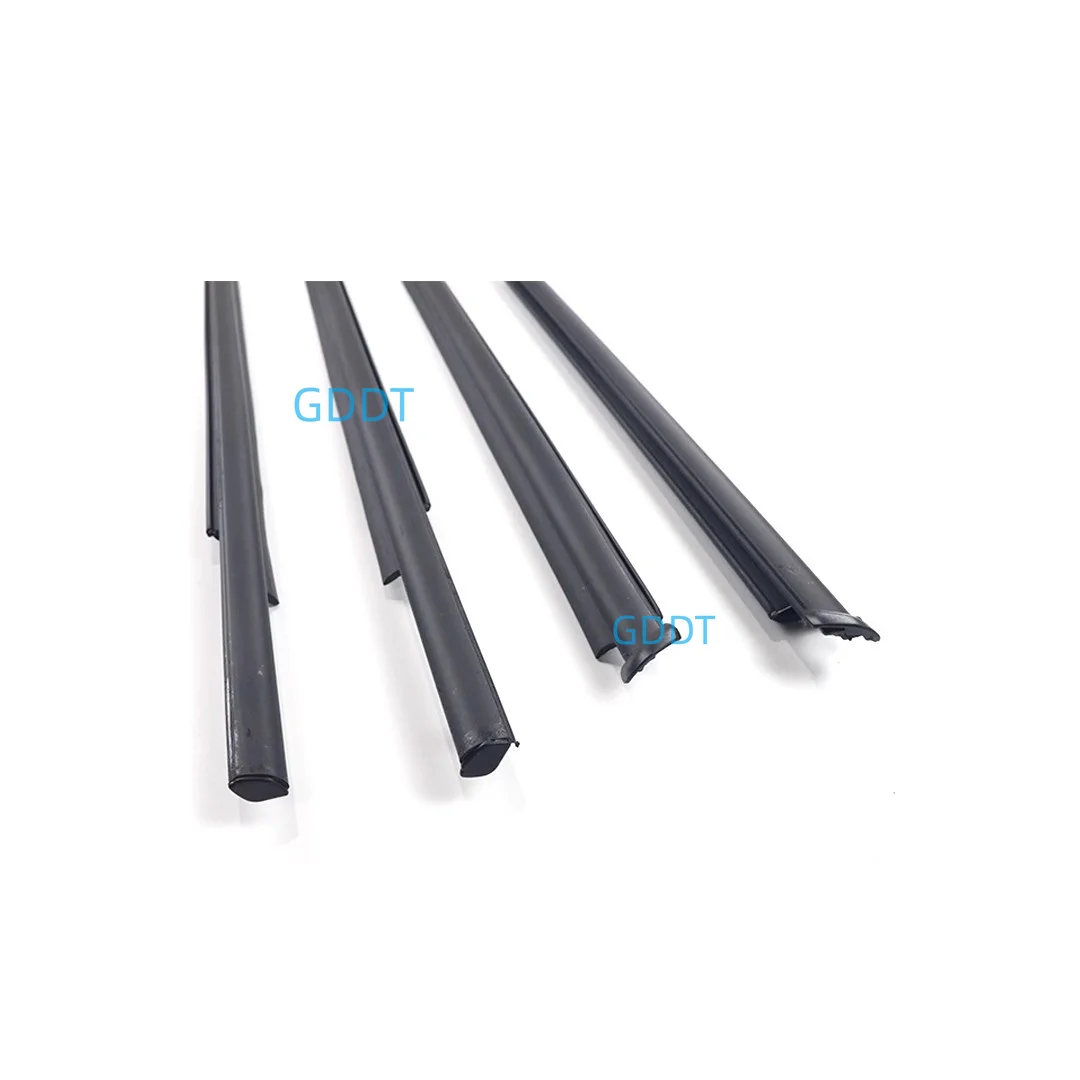 4 Pcs Black Outside Windows Glass Rubber for Toyota Hilux 2015-2020 Glass Protector Weatherstrip for Outer Laminate 68210-0K010