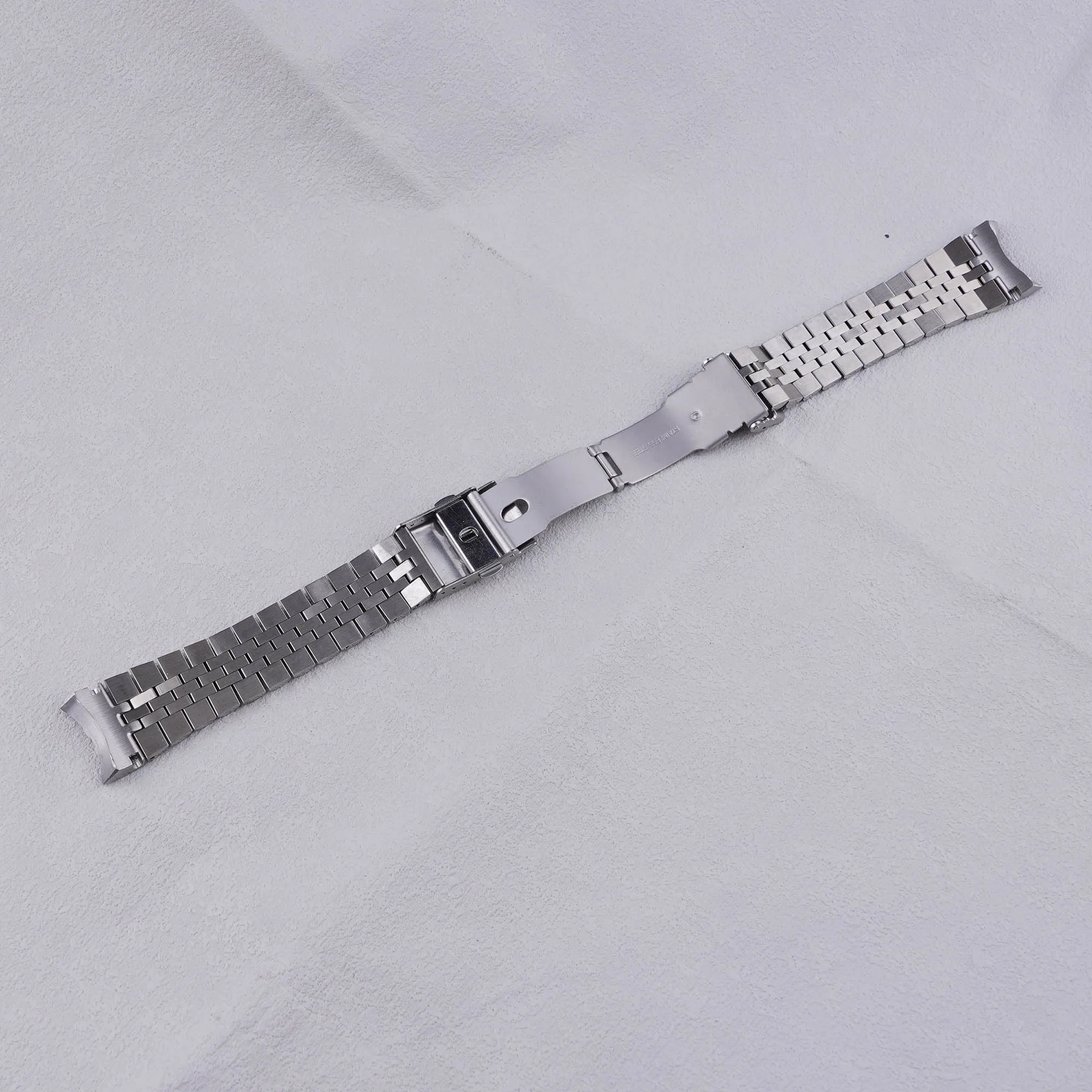 For Seiko Sea Urchin SNZF13 SNZF15 SNZF17 SNZF19 22mm Solid Curved-End Stainless Steel Silver WatchBand Strap Bracelet By Rolamy