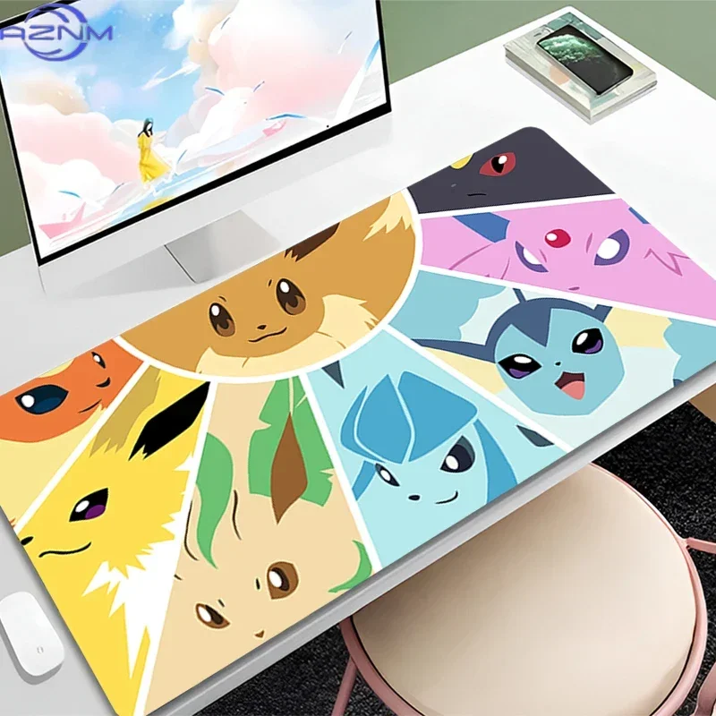 Mouse Pad Anime P-Pokemon P-Pikachu Gaming Accessories Varmilo Keyboard Desk Mat Gabinete Gamer Carpet Mousepad Mouse Mats
