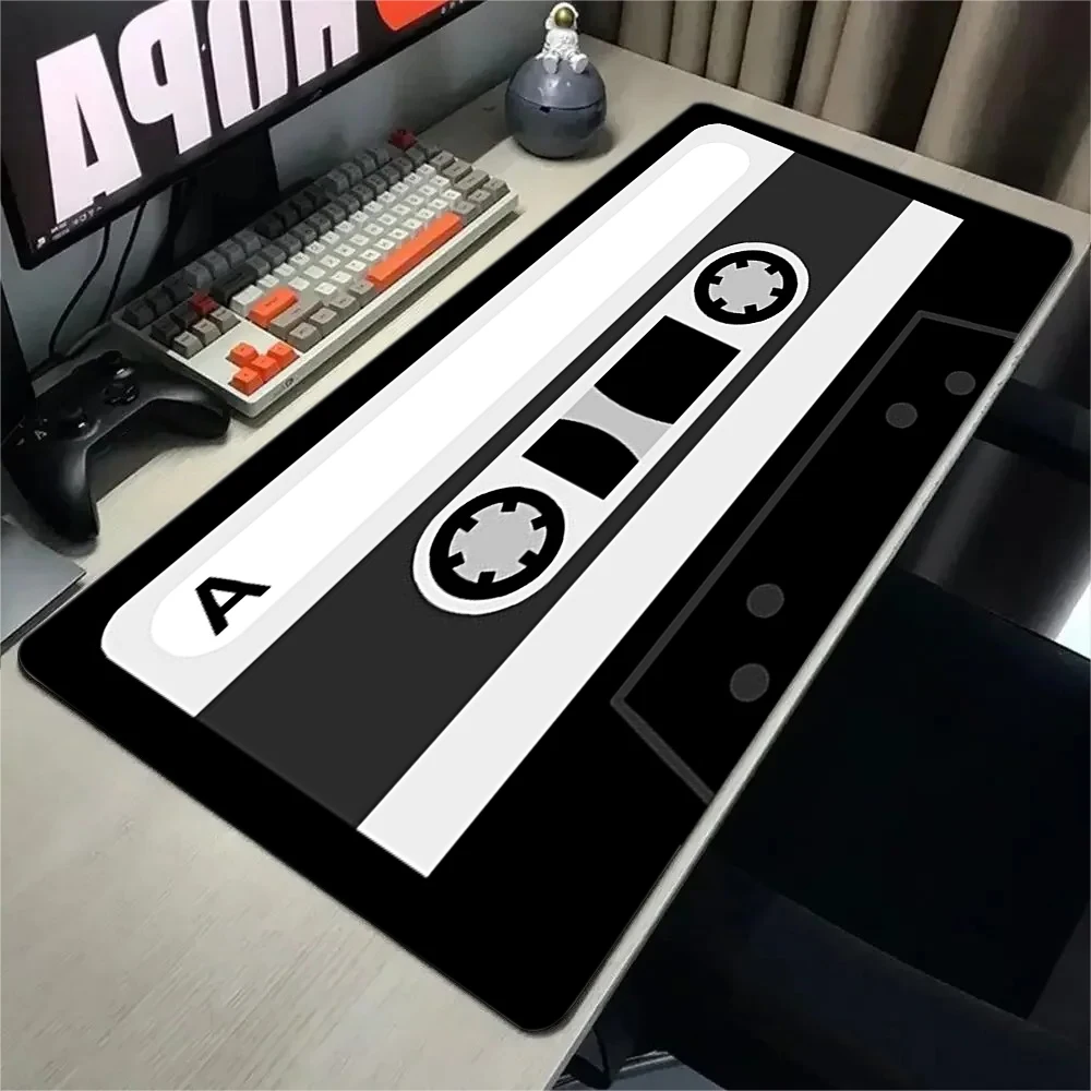Red Retro Box Tape Design Mouse Pad Home Gaming Non-Slip Anti-wrinkle rubber Desk Mat XXL Office Carpet Keyboard Computer Desks