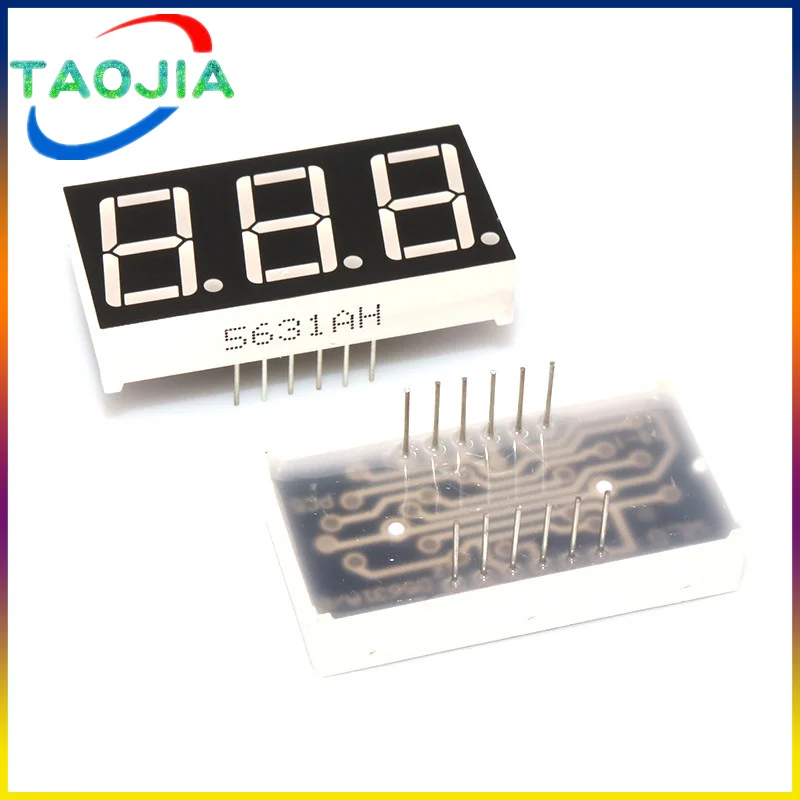 Tubo digital com anocomum, cavermelho 1, 2, 3, 4 bits,. polegadas, tela led, 7 segmentos, 5 peças