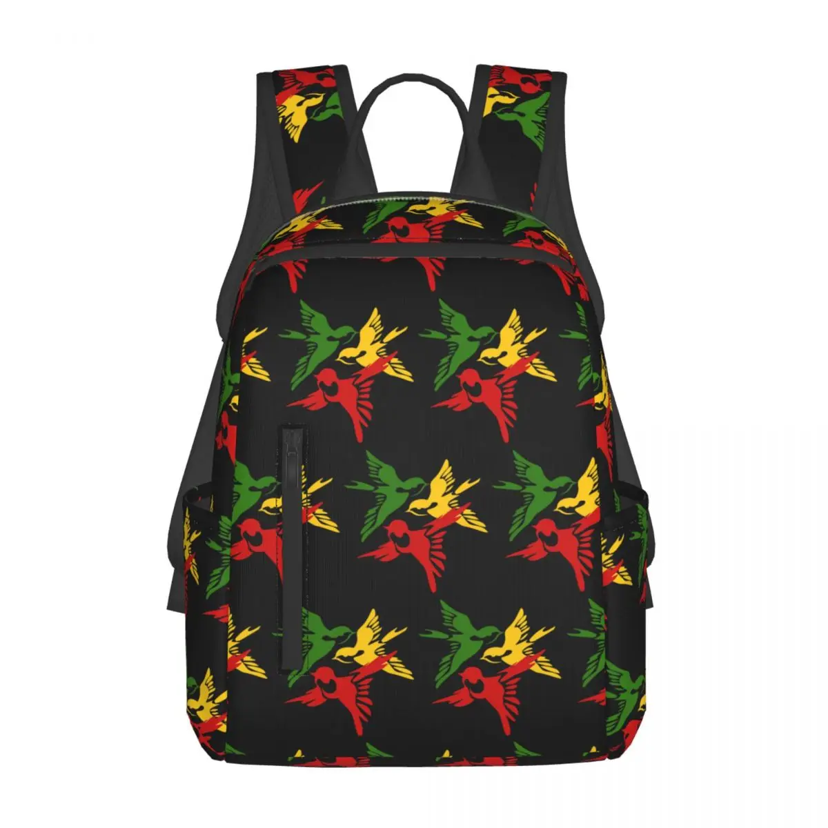 

Bob Marley 3 Little Birds Ajax Backpack Daypack Large Capacity Children BookBag School Bag Shoulder Bags for Men Women