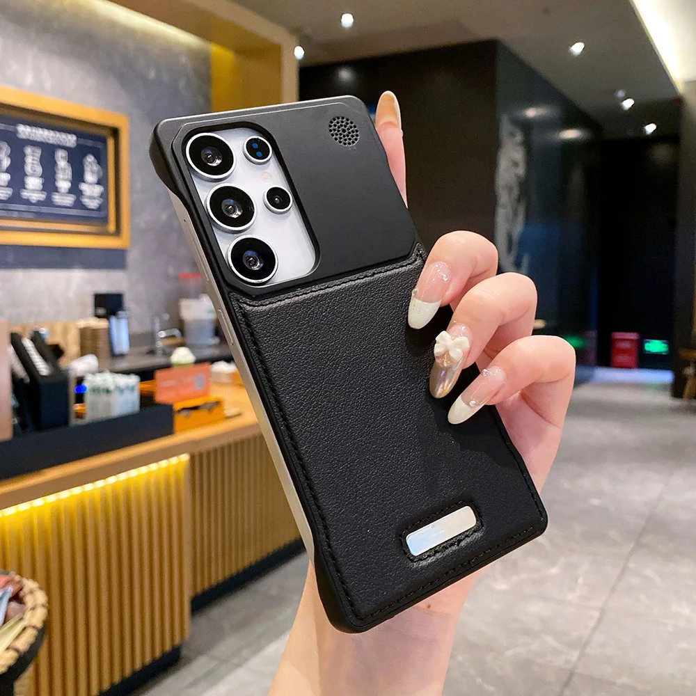 

Роскошный кожаный противоударный чехол с магнитной беспроводной зарядкой и безрамочным дизайном для Samsung Galaxy S26/S26 Plus/S26 Ultra