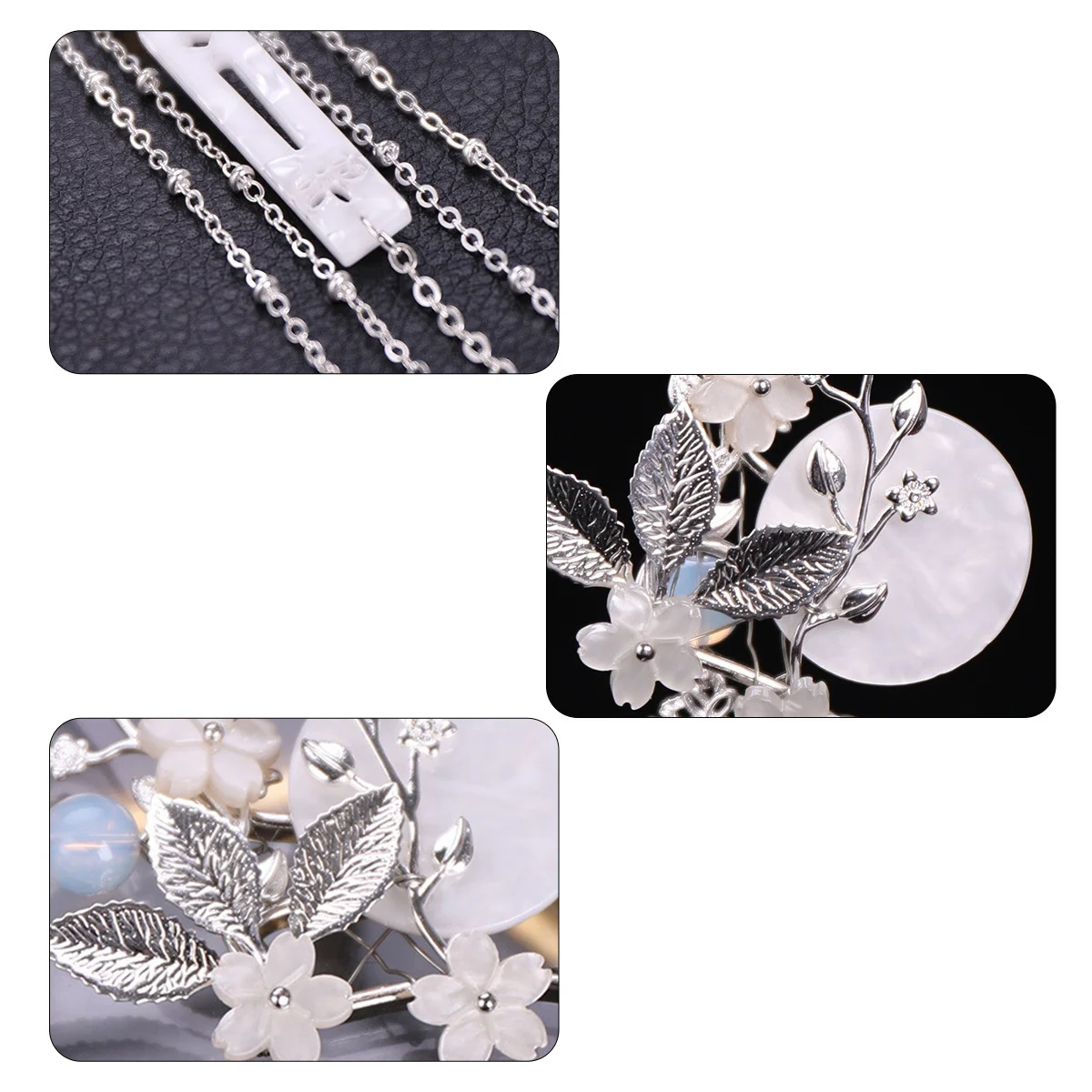 

1pcs Flower Sticks Tassel Pins For Women Elegant Accessories Wedding Hairstyle Lightweight Hair Clip Roll Up Thick Curly Hair