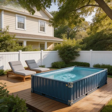 Factory Prefab Luxury Acrylic Window Shipping Container Swimming Pools for Hotel