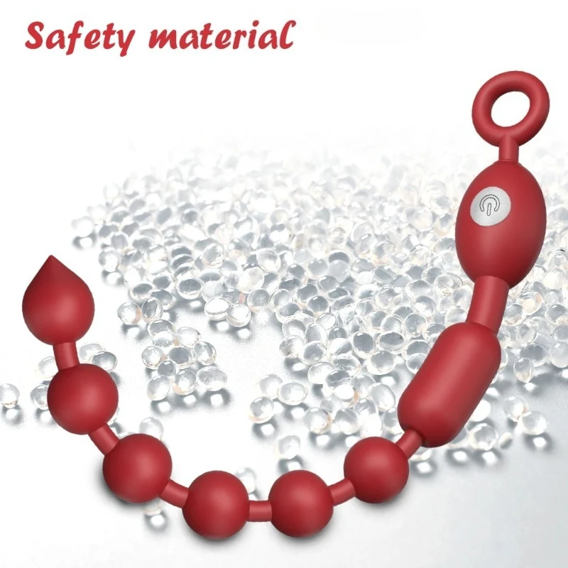 9 طرق الاهتزاز مرنة تهتز الشرج الخرز بعقب المكونات سيليكون الشرج الجنس لعب مقاوم للماء رصاصة هزاز للرجال النساء زوجين #4