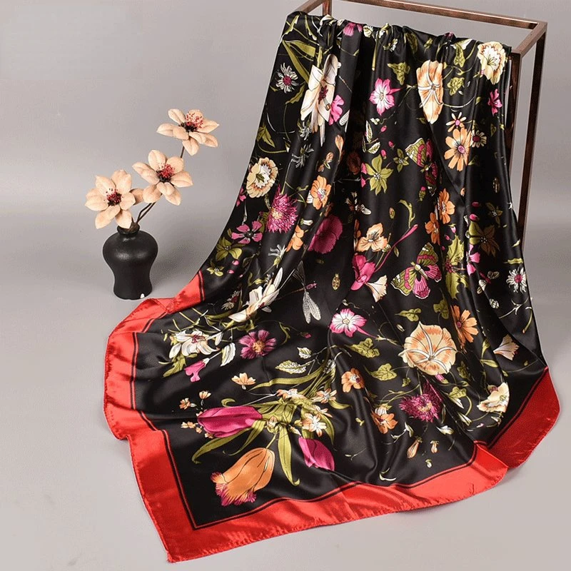 

Hot Selling Silk Spring Warm Flower Blooming 90 Printed Scarves Trending Products 2024 Luxury Replica Brands Designer Scarf