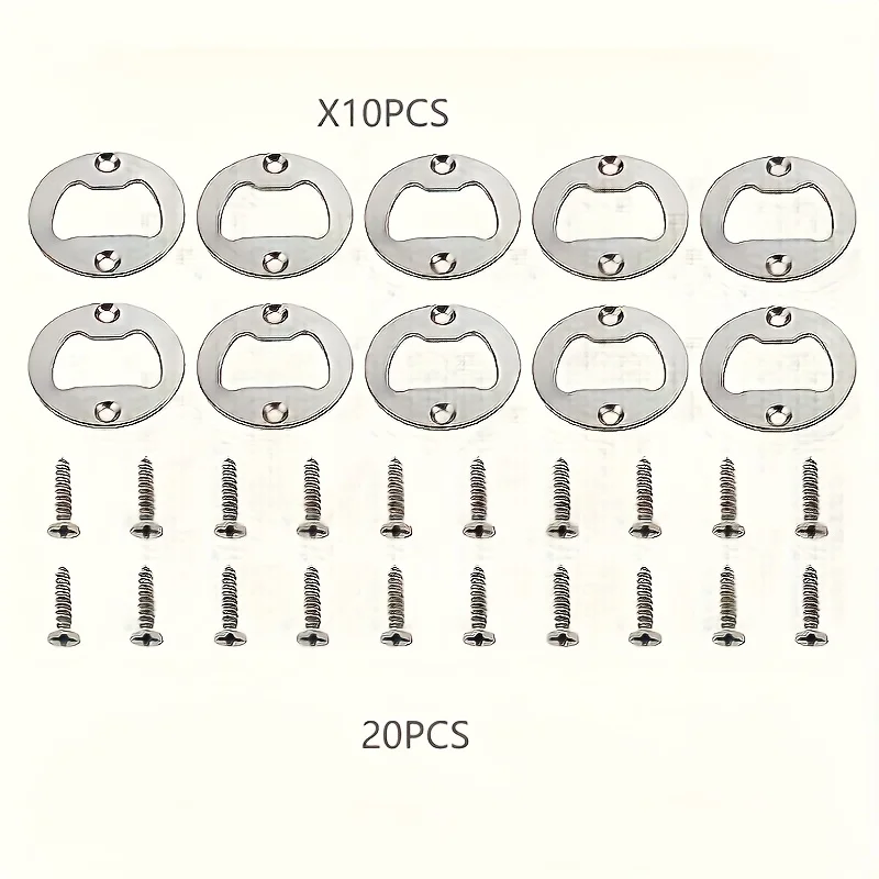 15/30 Pcs Stainless Steel Bottle Opener Inserts, DIY Craft Making Accessories, Mini Kitchen Gadgets, Perfect Party Favors, Weddi