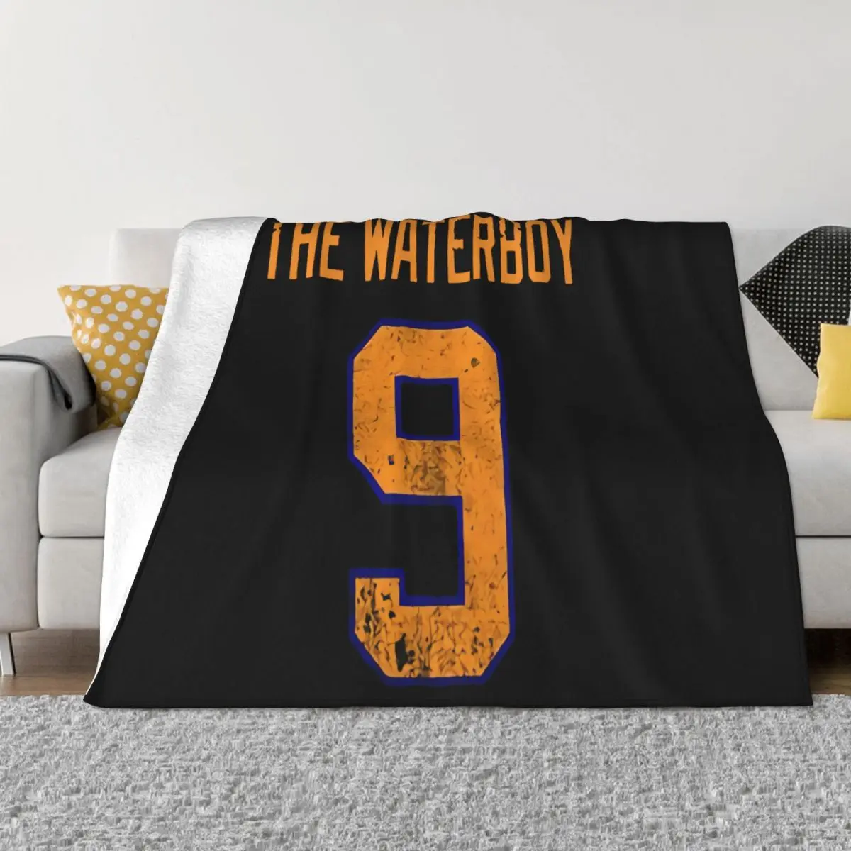 Boucher 9 The Waterboy Adam Sandler Movie Mud Dogs Bourbon Bowl Football Jersey Pure Cotto Throw Blanket