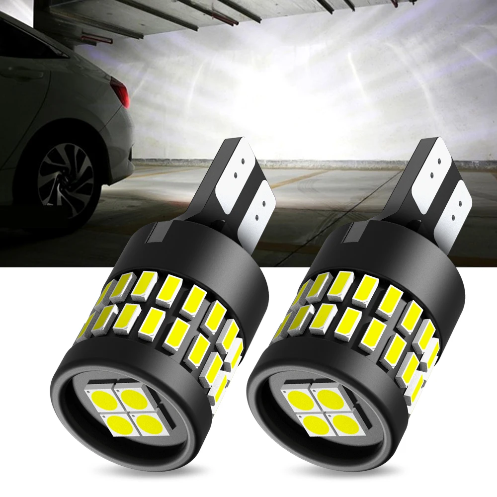 

AUXITO 2 шт. сигнальные лампы T15 LED, сверхъяркие W16W 912 921 LED Canbus без ошибок, 12В, для заднего хода автомобиля, 6000K