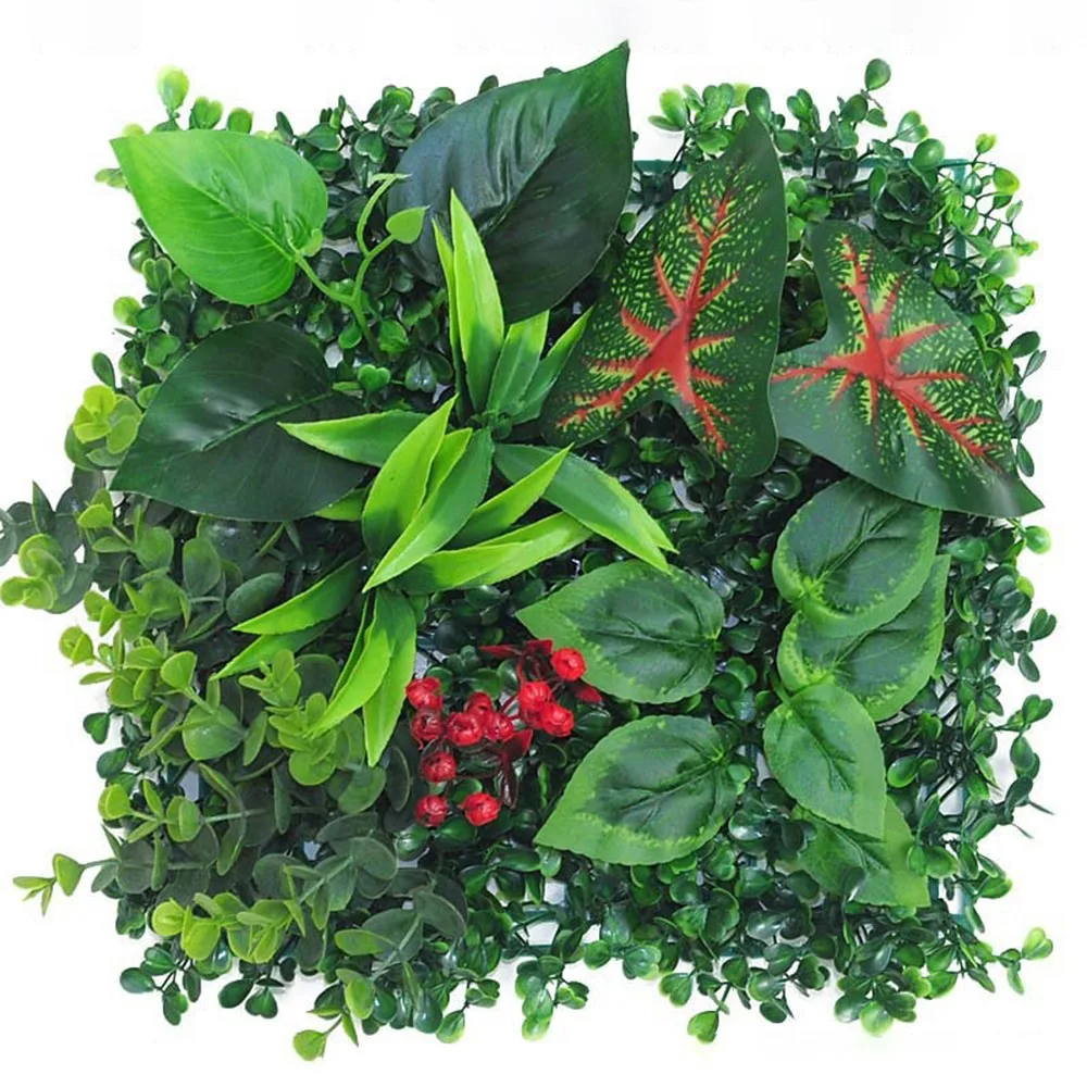 

DIY Artificial Plant Wall Panel Eternal Life Durable Simulation Maple Plant Sheet 25*25cm No Watering Artificial Fern Grass