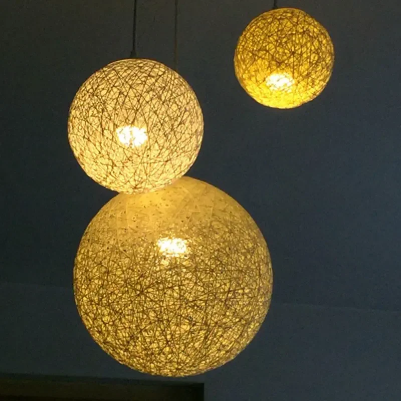 الإبداعية شخصية اديسون لمبة مصابيح متدلية ملونة مطعم مقهى مصابيح الروطان مجال المعكرونة الكرة E27 قلادة LED الخفيفة