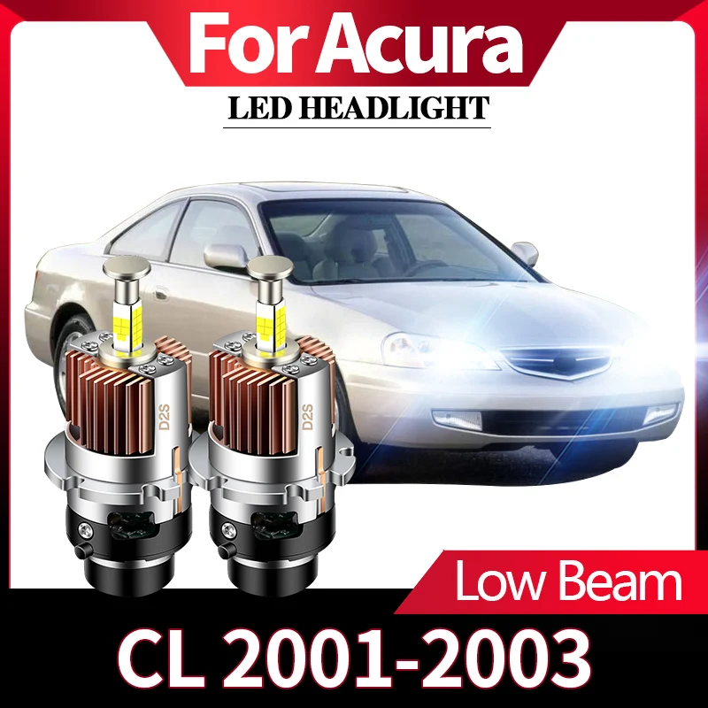 

2PCS D2S Super Bright Canbus LED Headlight Bulbs Replacement Original Xenon HID Bulbs 55W No Error For Acura CL 2001 2002 2003