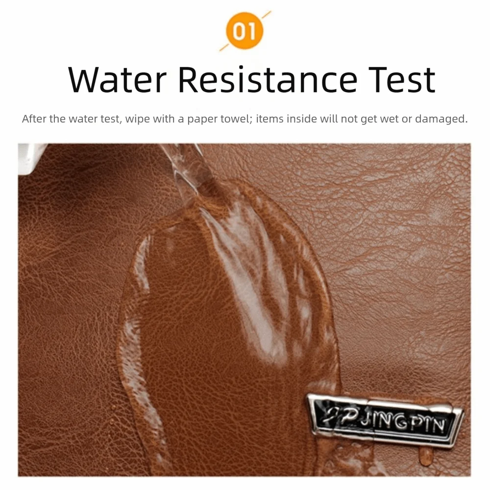 متعددة الوظائف بو الجلود الرجال حقيبة كتف مقاوم للماء سعة كبيرة حقيبة كروسبودي أسود براون حقيبة ظهر واحدة الرجال النساء