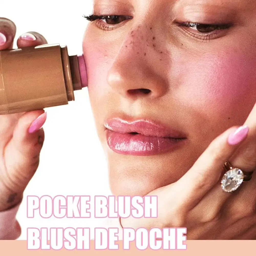 6 colori 2 In 1 Blush Stick per labbra e guance Stick idratante evidenzia la modifica del contorno del viso, Blush tascabile duraturo