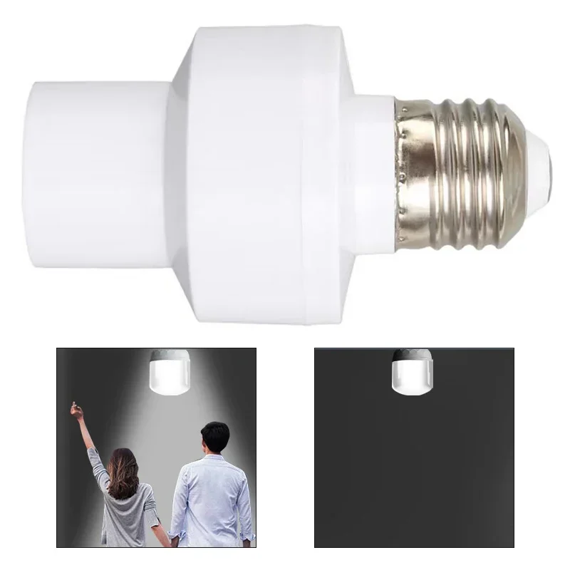 E27 Plug 360-Degree Induction Smart Bulb Socket Switch Socket E27 Converter With PIR Motion Sensor Lamp Base Smart Home