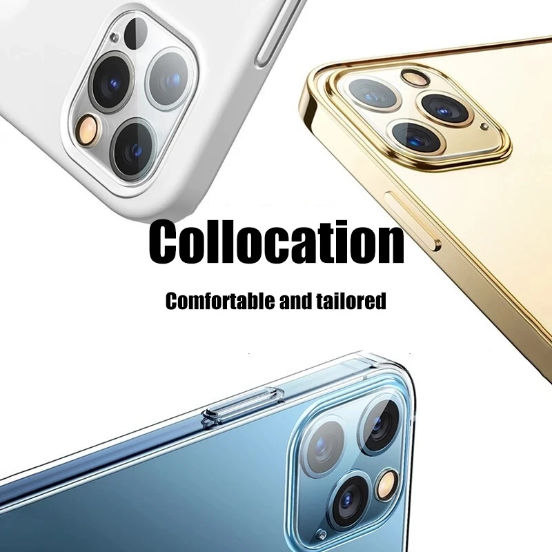 5Pcs Camera Protector Film for iPhone 11 12 13 Pro Max Back Lens Protective Glass on iPhone 15 14 PRO XS MAX XR 12 Mini 3D Glass