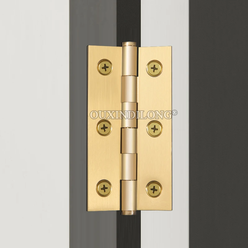 

10PCS Solid Brass Door Hinges 2''/2.5''/3'' Furniture Cabinet Door Hinges Cupboard Bookcase Closet Cabinet Hinges Screen Hinges