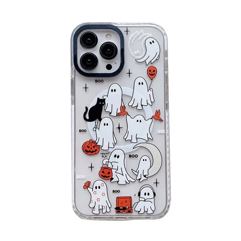 

MagSafe Acrylic Ghost Phone Case Cover for iPhone 11 12 13 14 15 16 Pro Max Case for iPhone 16 ProMax