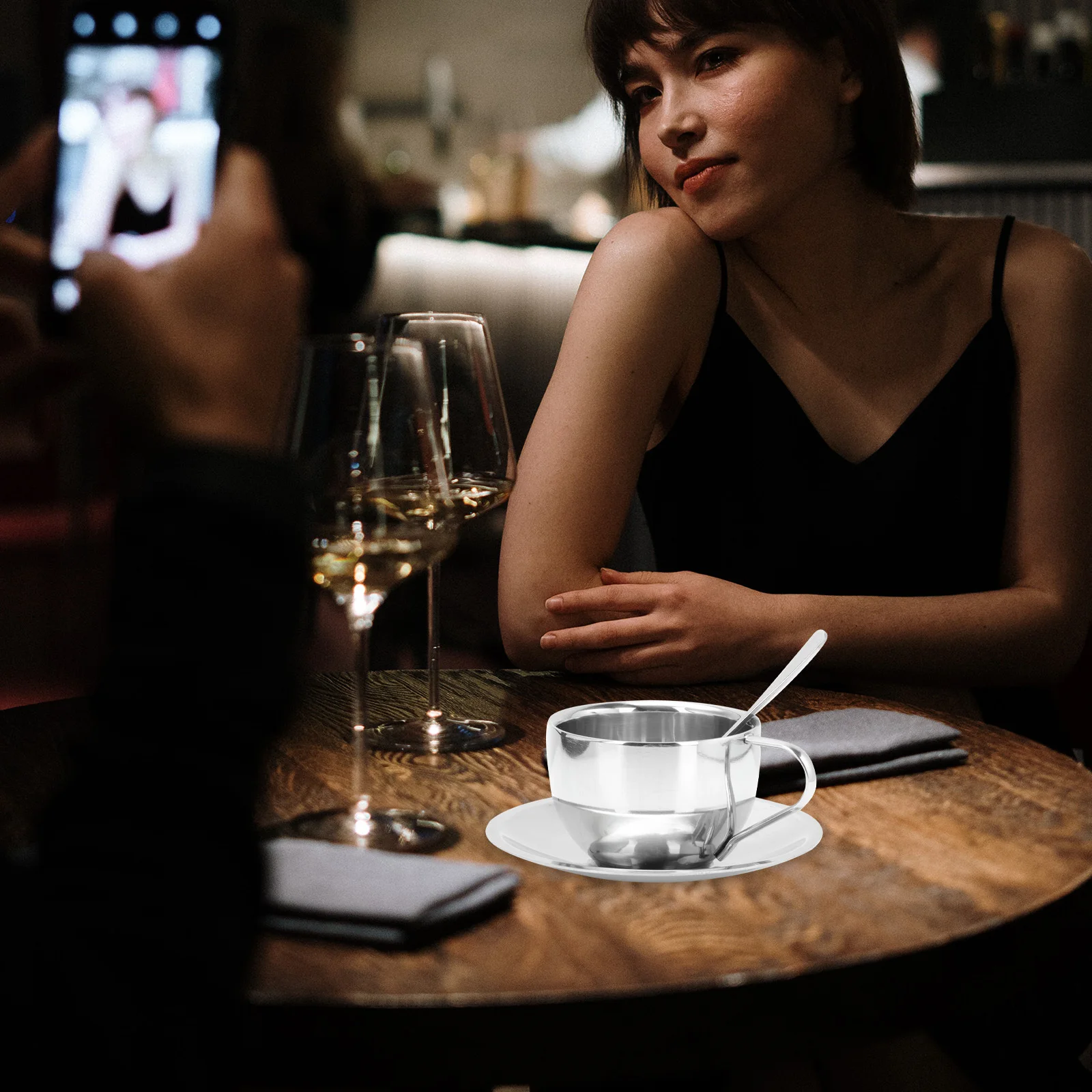 

1Set Coffee Cup Set Premium Material Sturdy Suitable for Milk Coffee Latte Cappuccino Tea Juice Simple Practical Mood