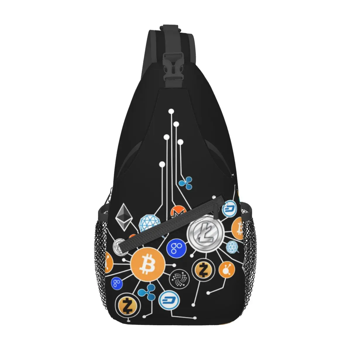 

Cryptocurrency Bitcoin Sling Bags Chest Crossbody Shoulder Sling Backpack Hiking Travel Daypacks Crypto Btc Blockchain School