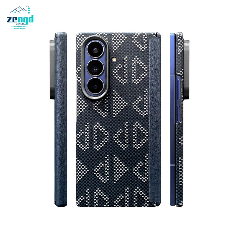 

For Samsung Galaxy Z Fold7 Magnetic Middle Axis Protective Case - Kevlar Aramid Fiber Slim Hinge Guard Wireless Charging