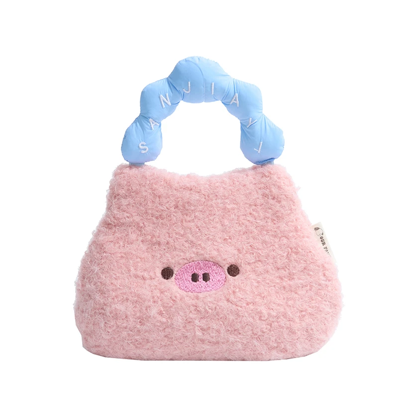 Bolsa de telefone de pelúcia moda bolsa de ombro grande capacidade elegante crossbody saco alça ajustável bonito saco de telefone ao ar livre saco de viagem