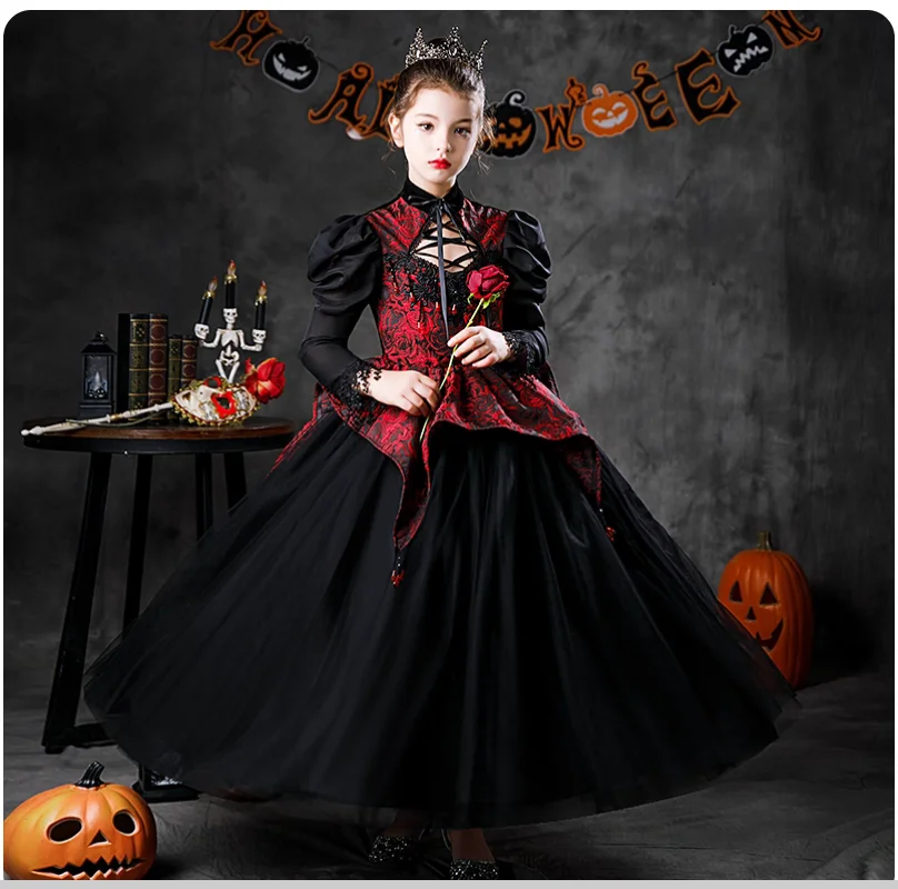

Children's Halloween costumes cosplay demon vampire queen performance costumes