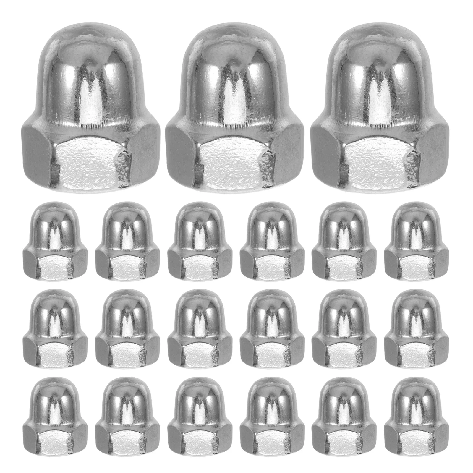 

60pcs Stainless Steel Cap Nuts 10Mm Round Ball Head Hex Dome Hardware For Fence Post Car Marine Bolt Protection Acorn Nut Set