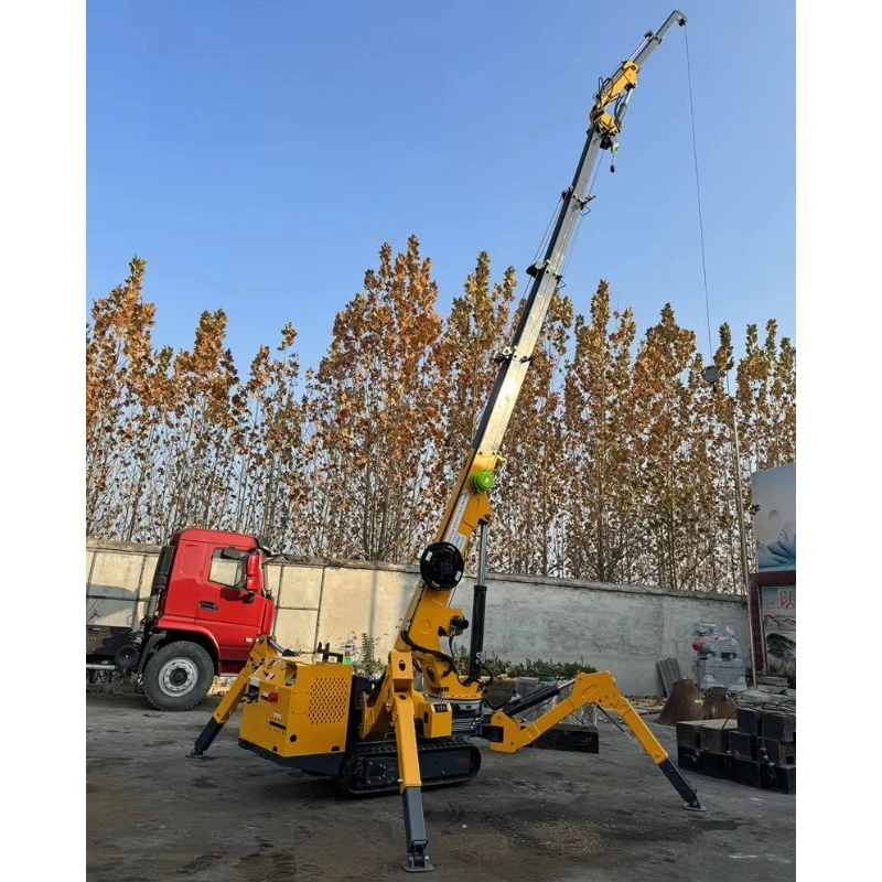 YG رافعة عنكبوت صغيرة مع Fly Jib 15 متر رافعة عنكبوتية مثبتة على الشاحنة الهيدروليكية 3 5 8 10 T رافعة عنكبوت زاحفة صغيرة للبناء