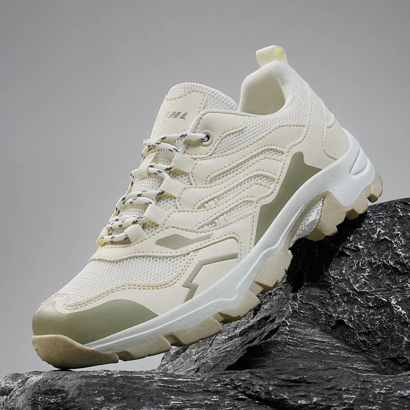 Moda masculina e feminina sapatos esportivos all-terrain botas ao ar livre malha respirável sapatos antiderrapantes anti-colisão caminhadas sapatos