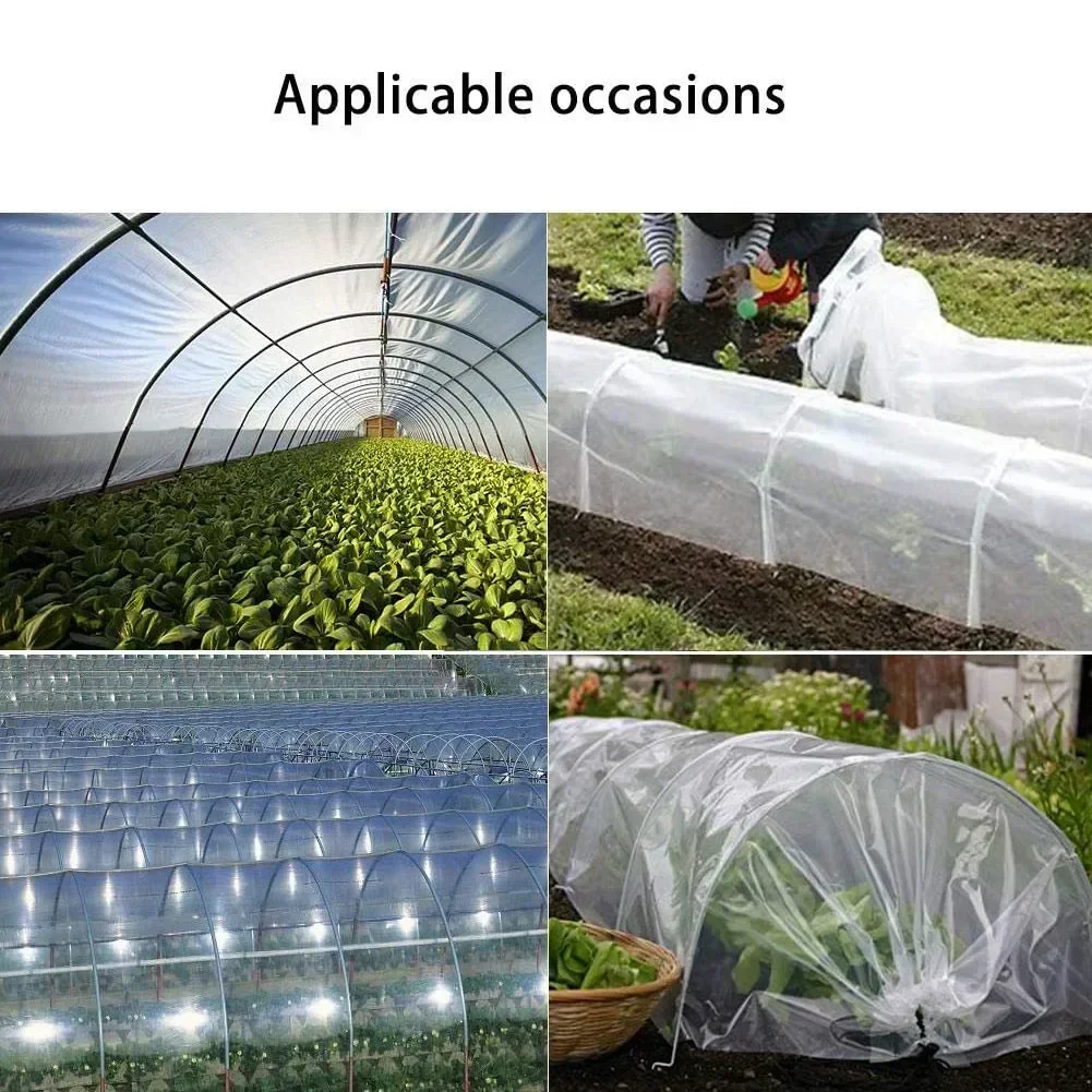 3*4/6/10m Transparent Vegetable Greenhouse Agricultural Cultivation Plastic Cover Film Waterproof Anti-UV Protect Plant