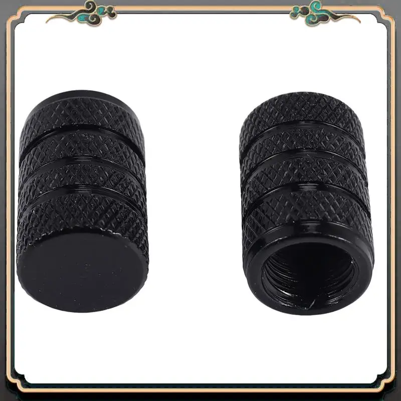 

M45K-4 Pcs Black Car Vehicle Tyre Tire Valve Stem Decorative Dust Cap Cover