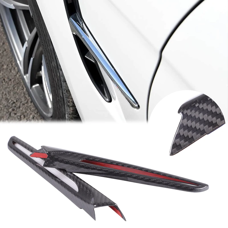 

For BMW M3 M4 F80 F82 Real Carbon Fiber Car Side Vent Fender Decoration Sticker Car Exterior Protection Accessories