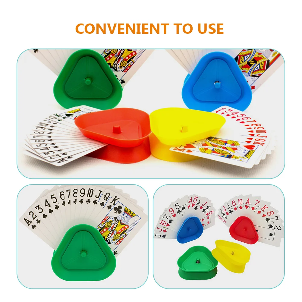 4pcs Card Holder for Hands Card Holders For Adults Board Game Plastic Poker Deck