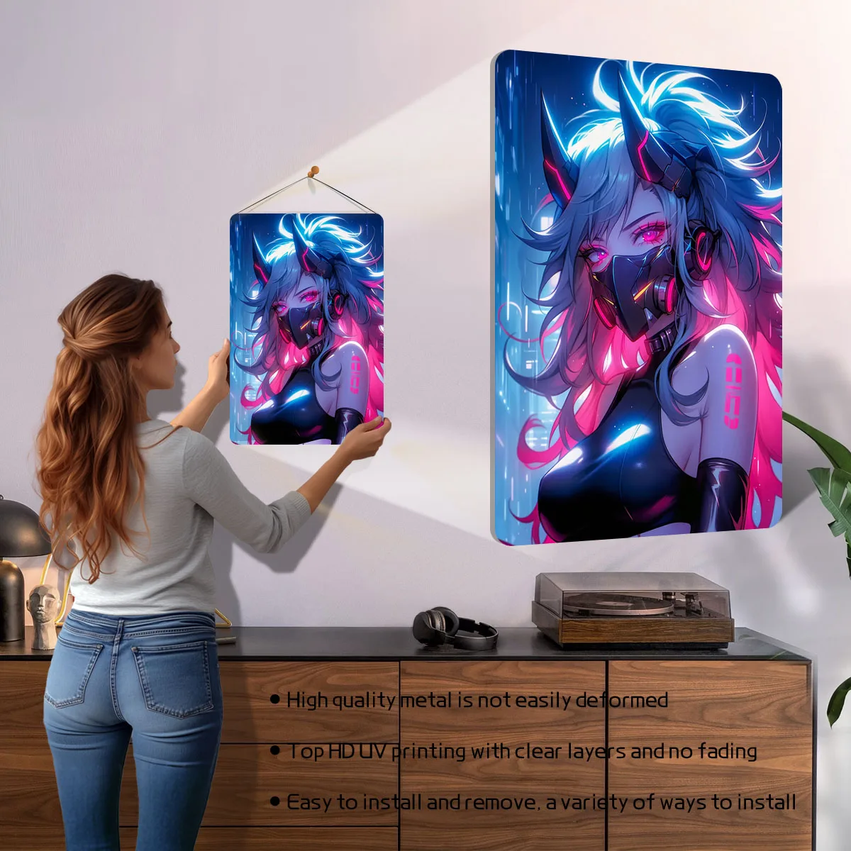 شيطان صفيح تسجيل النيون المشارك خمر الديكور الداخلي غرفة المعيشة تخصيص علامات معدنية للمنزل غرفة جدار الفن الرجعية