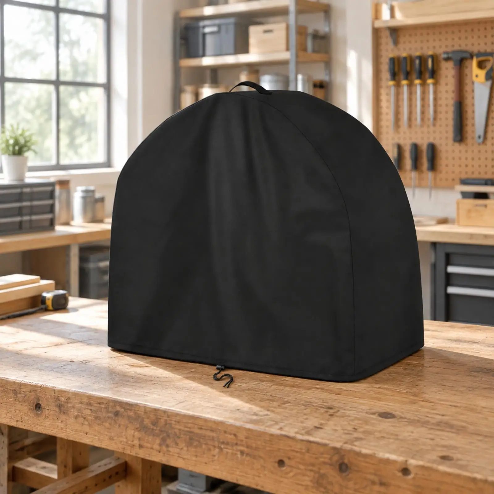 Portable Outdoor Saw Cover Oxford Fabric Rain Guard Sunblock for Miter Table Power Tools with Hook Cord Fastener