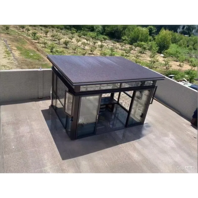 Custom Aluminum Bioclimate Pergola Pavilion with Breathable Design Midcentury Modern Style for Mall & Park Use-Dedimank SC004
