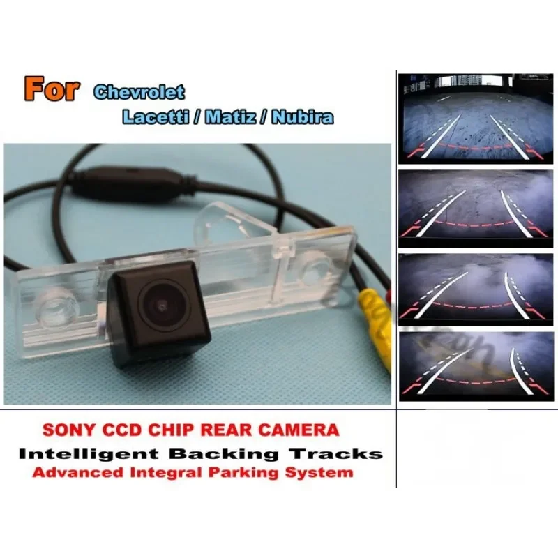 

For Chevrolet Lacetti / Matiz / Nubira Smart Tracks Chip Camera / HD CCD Intelligent Dynamic Parking Car Rear View Camera