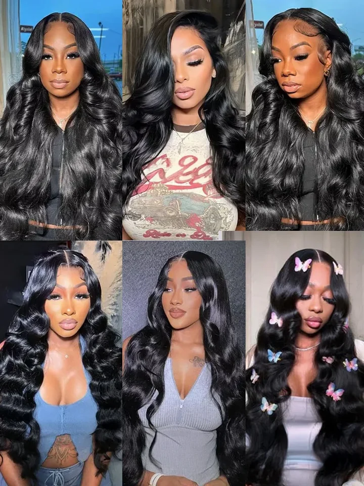 Extensión de cabello brasileño 100% humano Body Wave de 30 40 pulgadas, tejido suelto, 3 4 paquetes, negro natural virgen, crochet Tissage Remy 6