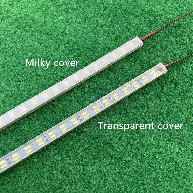 Super Bright 72LEDs LED bar DC12V 50cm kitchen storage shelf LED profile aluminum channel rigid strip for indoor lighting