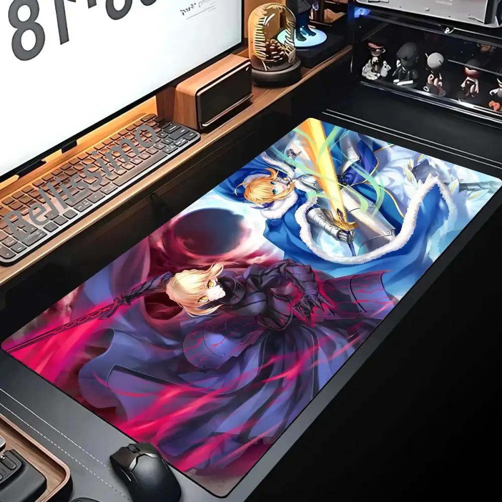 fate saber alter Mouse Pad 500X1000 mm Large Gaming Mousepad Gamer XL Rubber Otaku Keyboard Pad Laptop Desk Mat