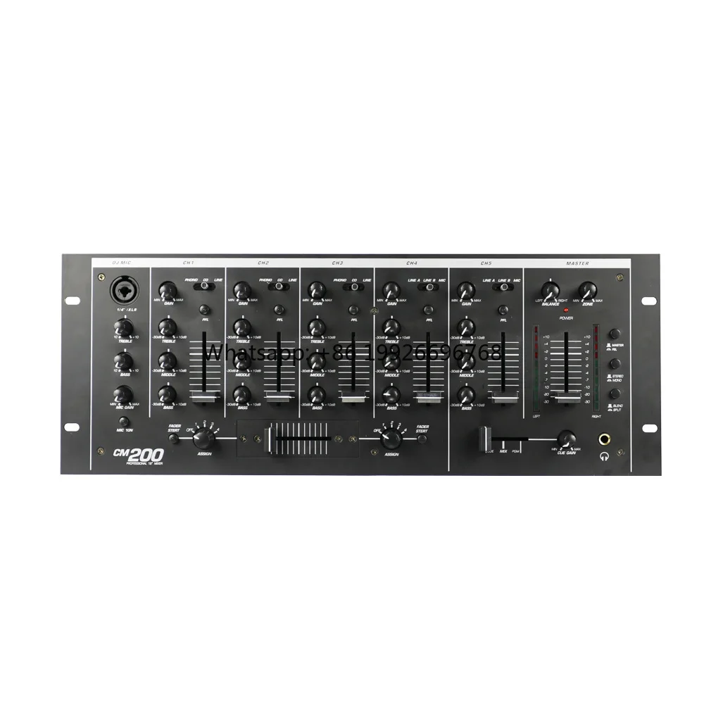 New Arrival Professional DJ Mixer CM200 Audio Sound Mixing Console Stage Performance Console Metal Material